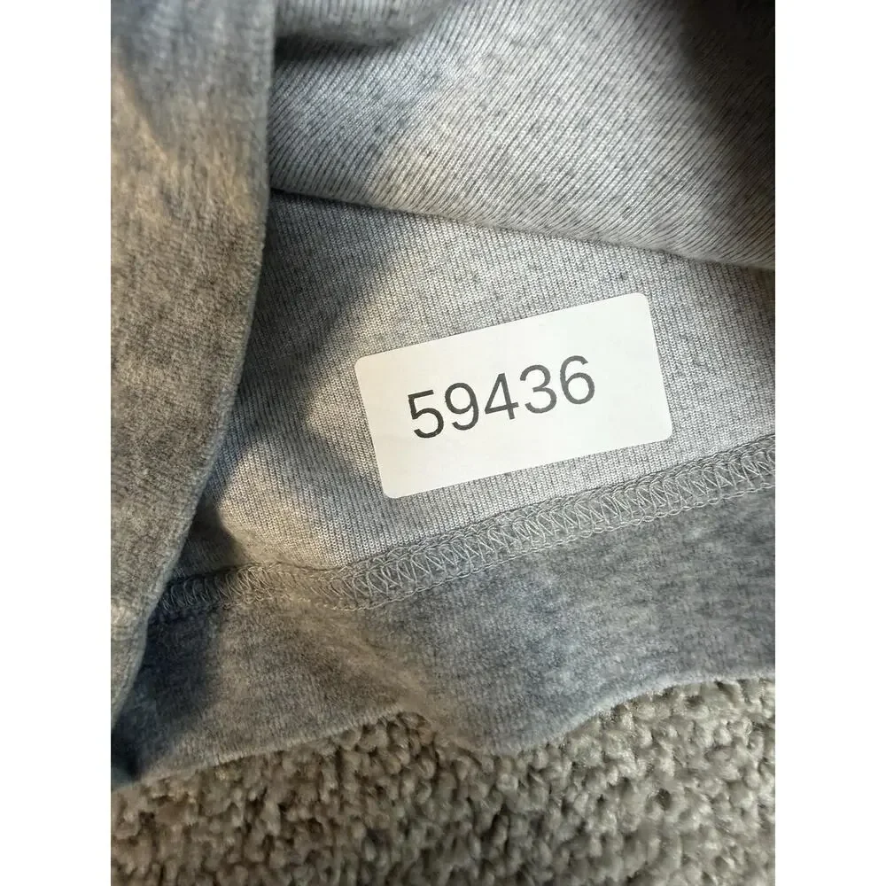 Nike Sweatpants Womens M Gray Fleece Drawstring Relaxed Fit Sherpa Lined Pants